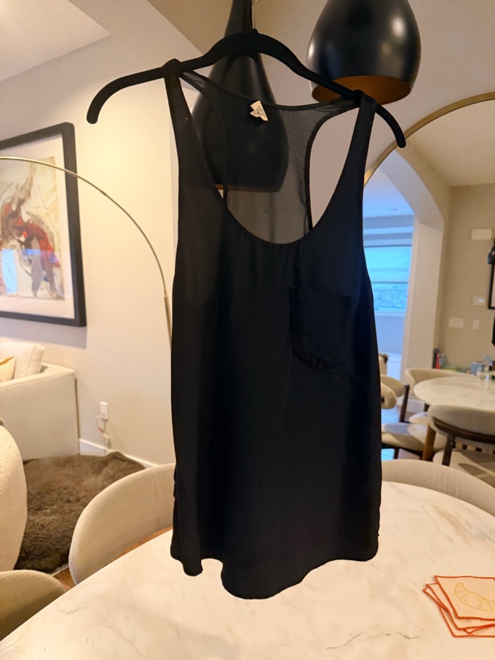 Aritzia Black Racerback Tank Top